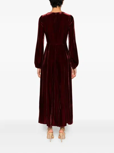 Raquel Diniz Ioanna Midi Dress In Burgundy