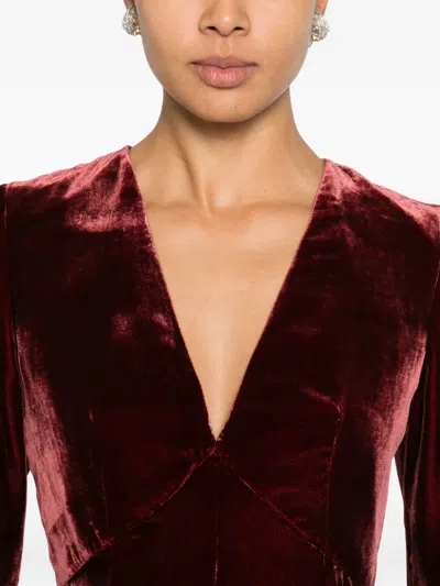 Raquel Diniz Ioanna Midi Dress In Burgundy