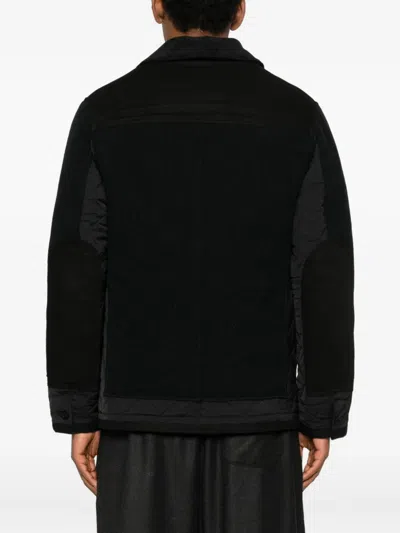 Junya Watanabe Tailored Jacket With Quilted Panels And Pockets In Black