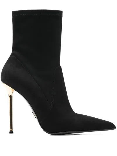 Sergio Levantesi 100mm Loretta56 Pointed-toe Stiletto Ankle Boots In Black