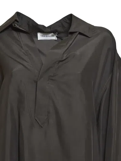 True Royal Collared Blouse In Black