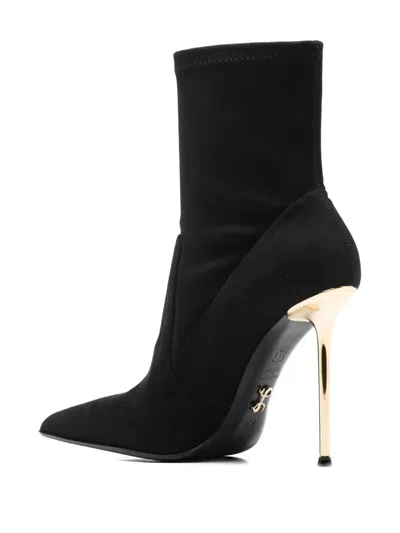 Sergio Levantesi 100mm Loretta56 Pointed-toe Stiletto Ankle Boots In Black