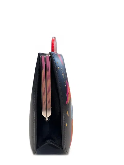 Pre-owned Hermes 2021 Space Sac À Malice Monsieur And Lizard Leather Palladium-hardware Clutch Bag In Black