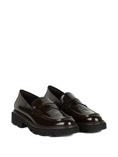 Luca Grossi Leather Loafers In Brown