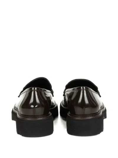 Luca Grossi Leather Loafers In Brown