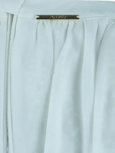 Pre-owned Alexis Laced Midi Dress In White