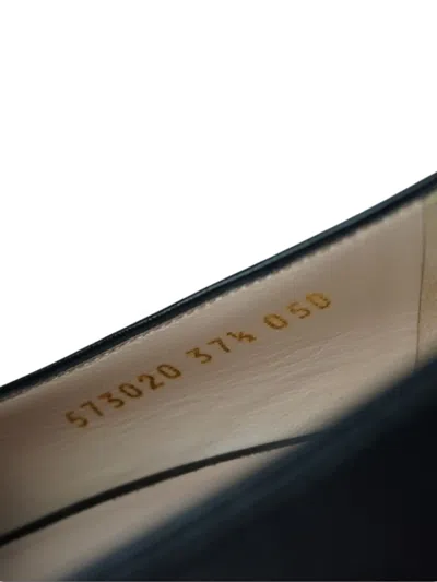 Pre-owned Gucci 90mm Gg Marmont Loafers In Black