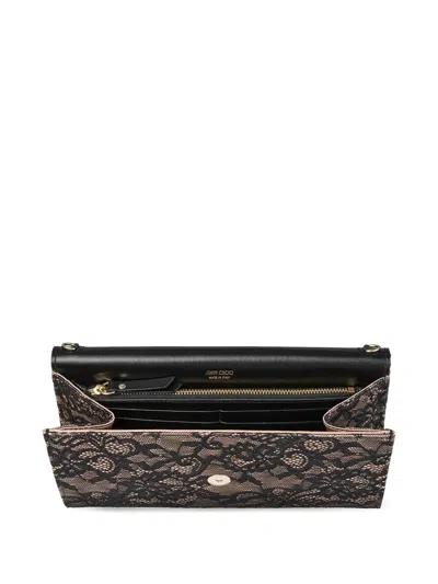 Jimmy Choo Emmie Lace Chain Mini Bag In Black