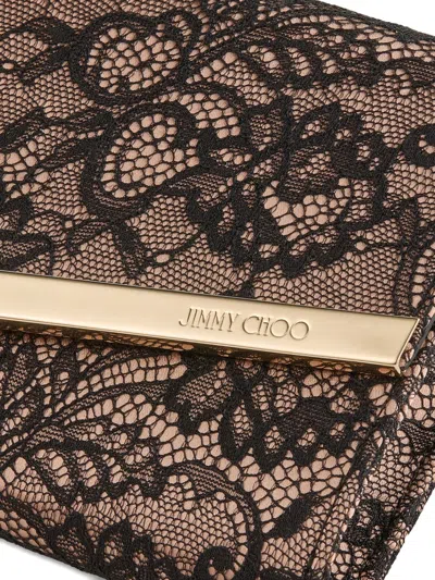 Jimmy Choo Emmie Lace Chain Mini Bag In Black