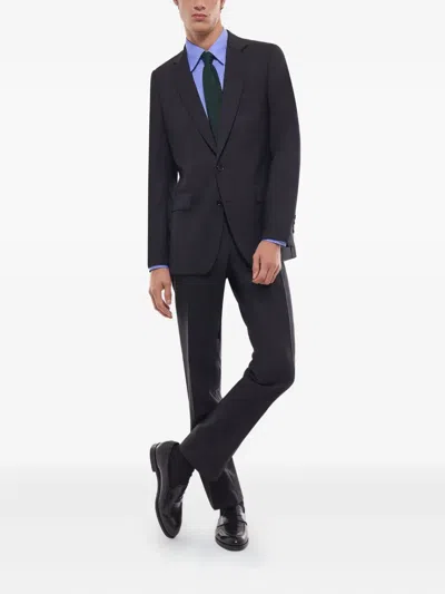 Fursac Single-breasted Notched-lapel Suit In Black