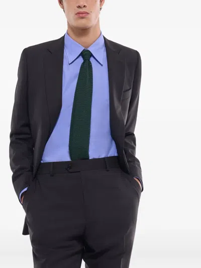 Fursac Single-breasted Notched-lapel Suit In Black