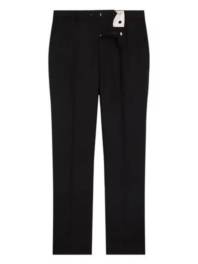 Fursac Front-pleats Tailored Trousers In Black