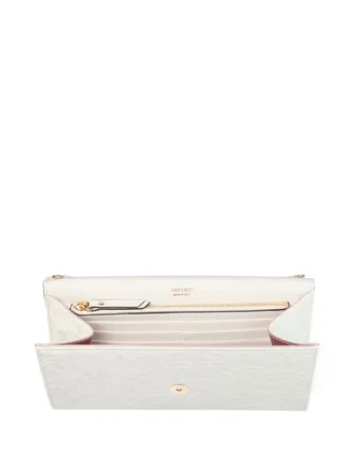 Jimmy Choo Emmie Floral Chain Clutch Bag In White