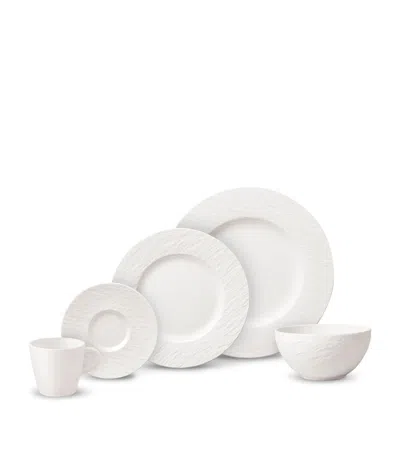 Villeroy & Boch Manufacture Rock Blanc 20-piece Tableware Set In White