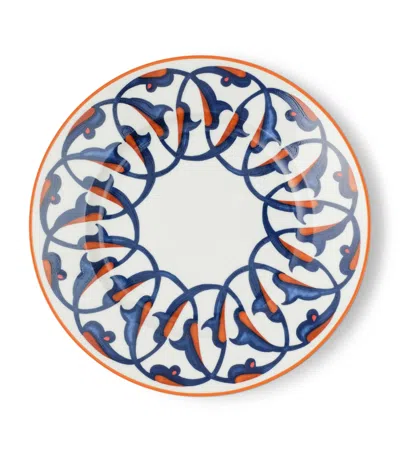 Cabana Magazine X Ginori 1735 Porcelain Anatolia Dinner Plate In Blue