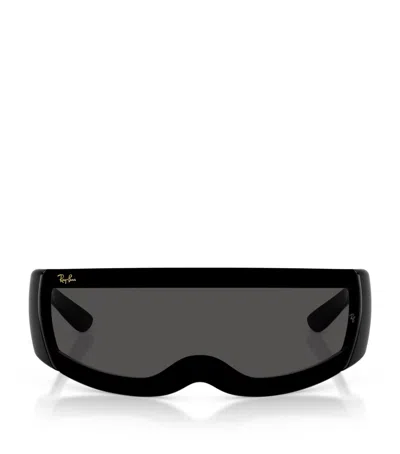 Ray Ban Nylon Ultra Wrap 001 Next Generation Sunglasses In Black