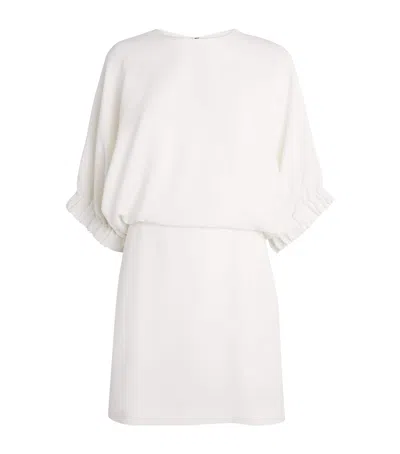 Max Mara Cady Bow-tied Mini Dress In White