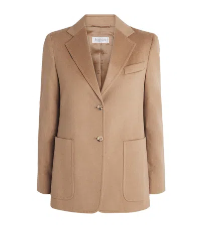 Max Mara Camel Hair Blazer In Brown