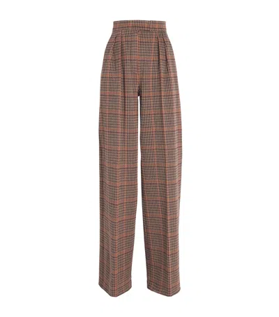 Max Mara Wool-cotton Wide-leg Trousers