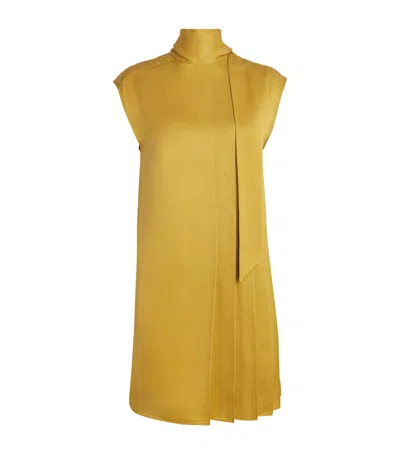 Joseph Crepe Sandy Mini Dress In Yellow