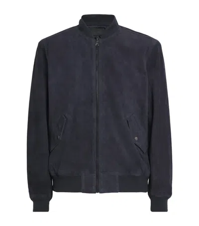 Paige Suede Chen Bomber Jacket In Gray
