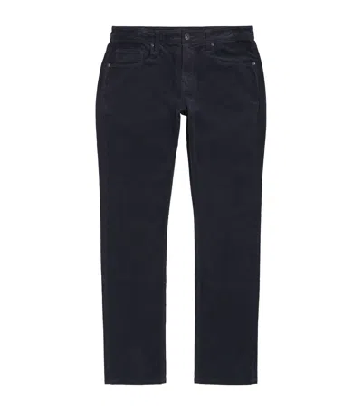 Paige Corduroy Federal Slim-straight Jeans In Black