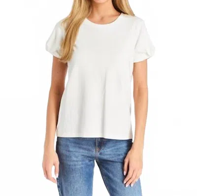 Drew Malaya Short Sleeve Tee In White In Animal Print