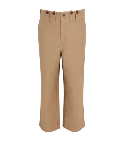 Junya Watanabe Cotton Wide-leg Trousers In Brown