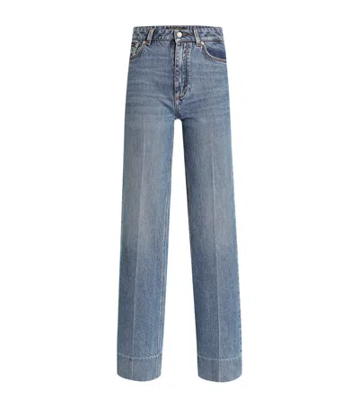 Dolce & Gabbana Fold-effect High-rise Jeans In Blue