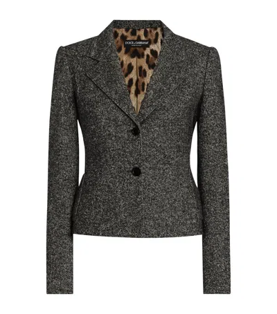 Dolce & Gabbana Jacket With Melange Effect Dolce E Gabbana In Black