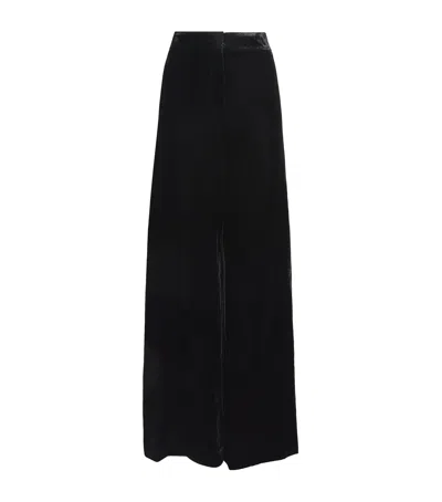 Veronica Beard Velvet Alex Wide-leg Trousers In Black