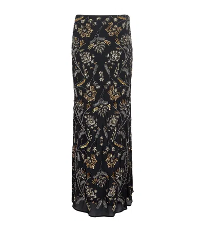 Veronica Beard Embellished Medina Maxi Skirt In Black