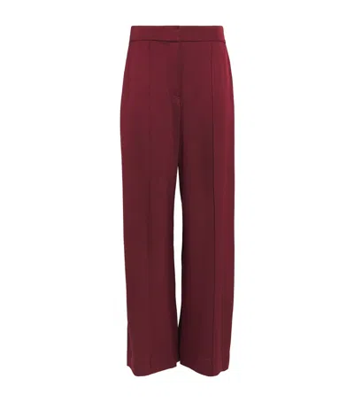 Simkhai Satin Wide-leg Kyra Trousers In Red