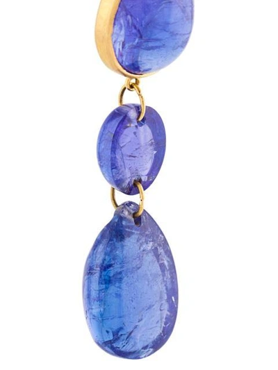 Shop Marie Helene De Taillac Triple Stones Earrings - Blue
