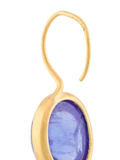 Shop Marie Helene De Taillac Triple Stones Earrings - Blue