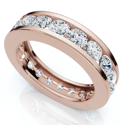 Pompeii3 2ct Channel Set Diamond Eternity Ring 14k Gold Or Platinum Lab Grown Ef/vs In Gold