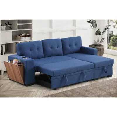 Streamdale Furniture Streamdale 3 - Piece Upholstered Sectional In Blue