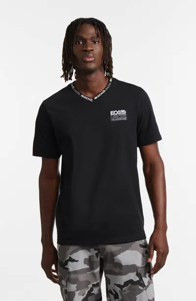 Ecko Unltd Chest Label V-neck Tee In Black