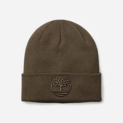 Timberland 3d Embroidered Beanie In Brown