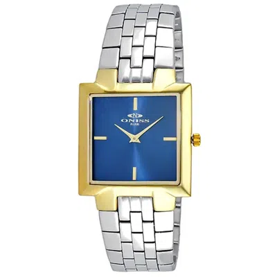 Oniss Men's Quad Slick Blue Dial Watch In Metallic