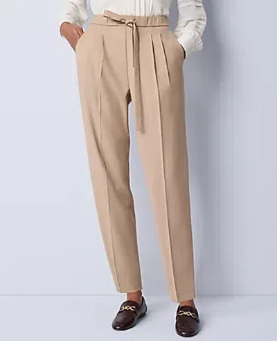 Ann Taylor Weekend Collection High Rise Tapered Pant In Brown