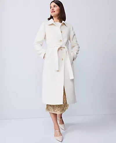 Ann Taylor Petite Belted Everyday Coat In Neutral