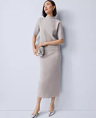 Ann Taylor Embellished Sweater Skirt In Multi