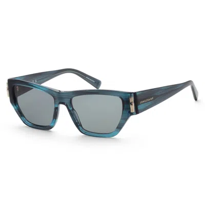 Longchamp Women's Striped Blue 54mm Sunglasses In Blue
