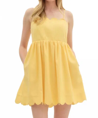 Entro Ansley Sleeveless Mini Dress In Yellow In Yellow