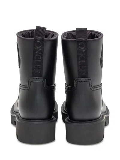 Moncler Kickstream Calf Height Rain Boots In Black