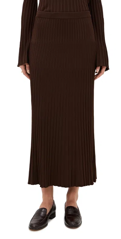 Jenni Kayne Penelope Skirt Chocolate In Brown