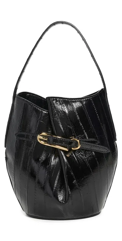 Liffner Belted Mini Bucket Bag Black In Black