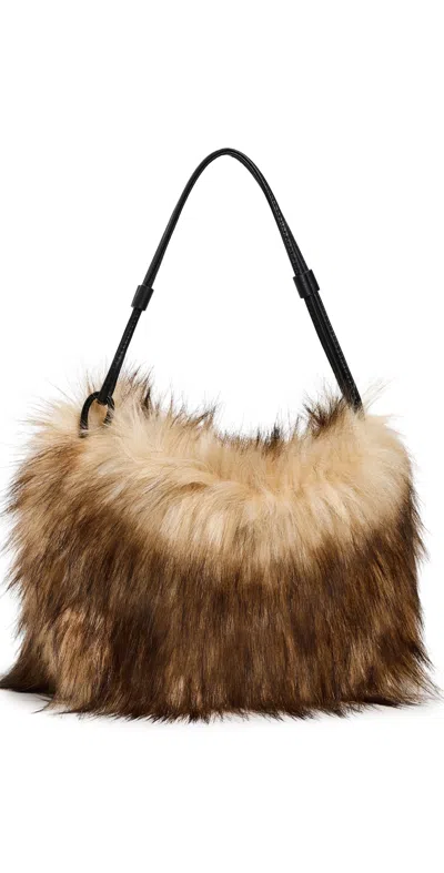 A.l.c A. L.c. Arden Faux Fur Bag Brown In Brown