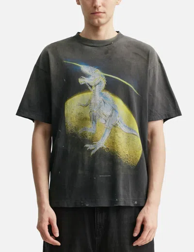 Saint Michael Saint Mxxxxxx X Hajime Sorayama Srym T-rex T-shirt In Gray